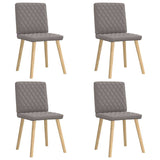 Chaises à manger lot de 4 taupe tissu