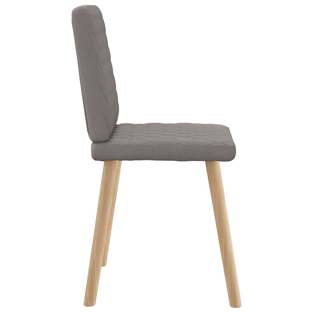 Chaises à manger lot de 4 taupe tissu