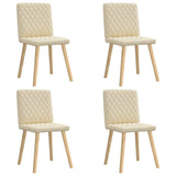 Chaises à manger lot de 4 crème tissu