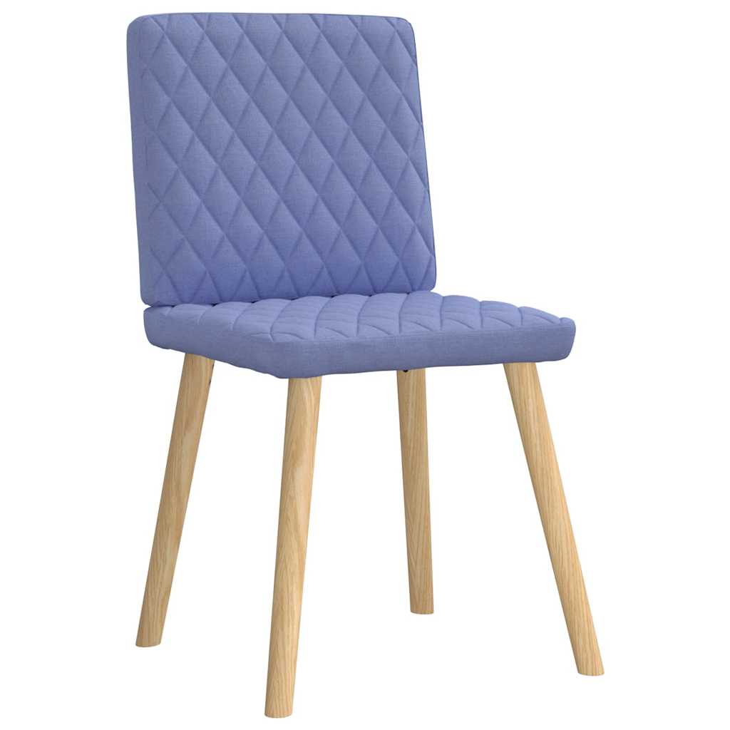 Chaises à manger lot de 4 bleu jean tissu