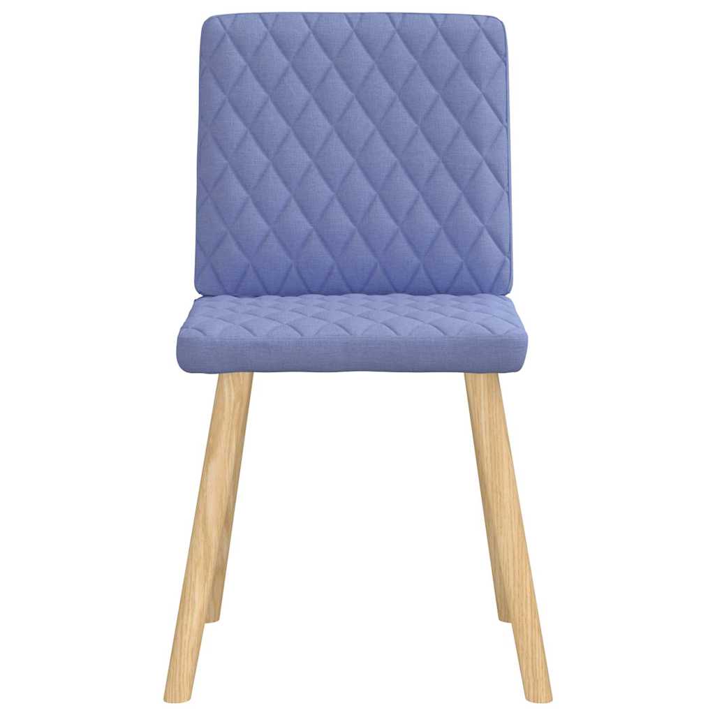 Chaises à manger lot de 4 bleu jean tissu