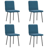 Chaises à manger lot de 4 Bleu Velours