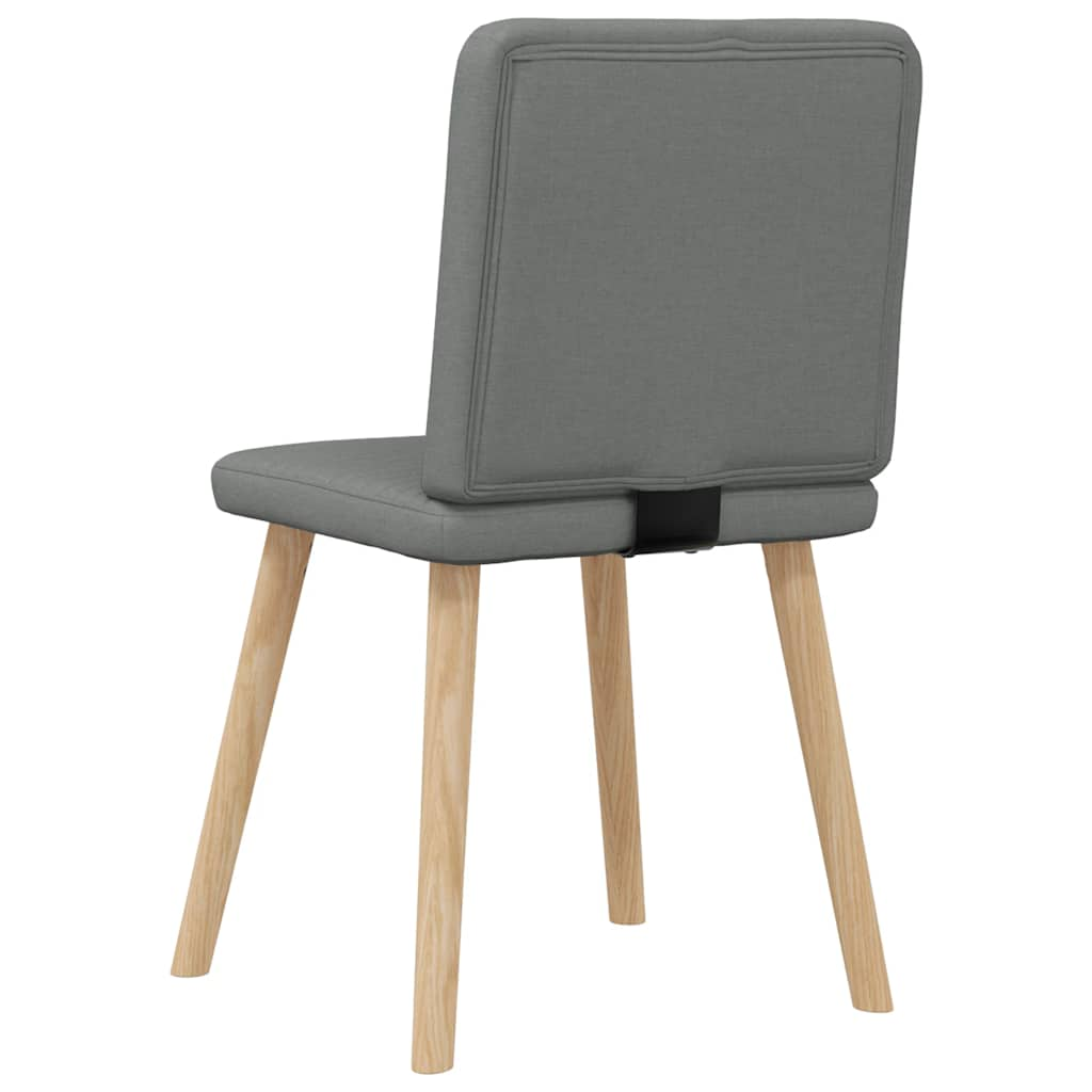 Chaises à manger lot de 4 gris foncé tissu