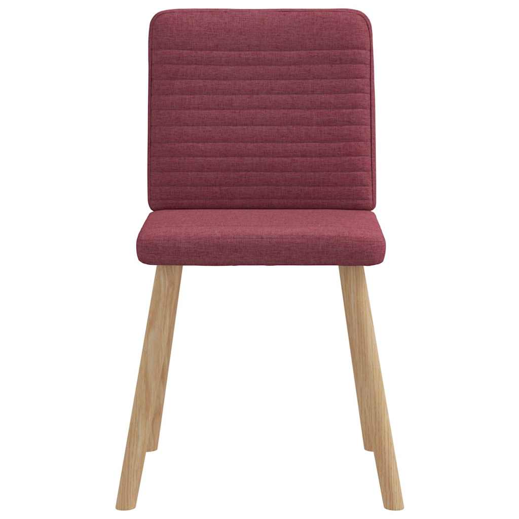 Chaises à manger lot de 4 rouge bordeaux tissu