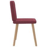 Chaises à manger lot de 4 rouge bordeaux tissu