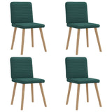 Chaises à manger lot de 4 vert foncé tissu