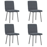 Chaises à manger lot de 4 Gris foncé Velours