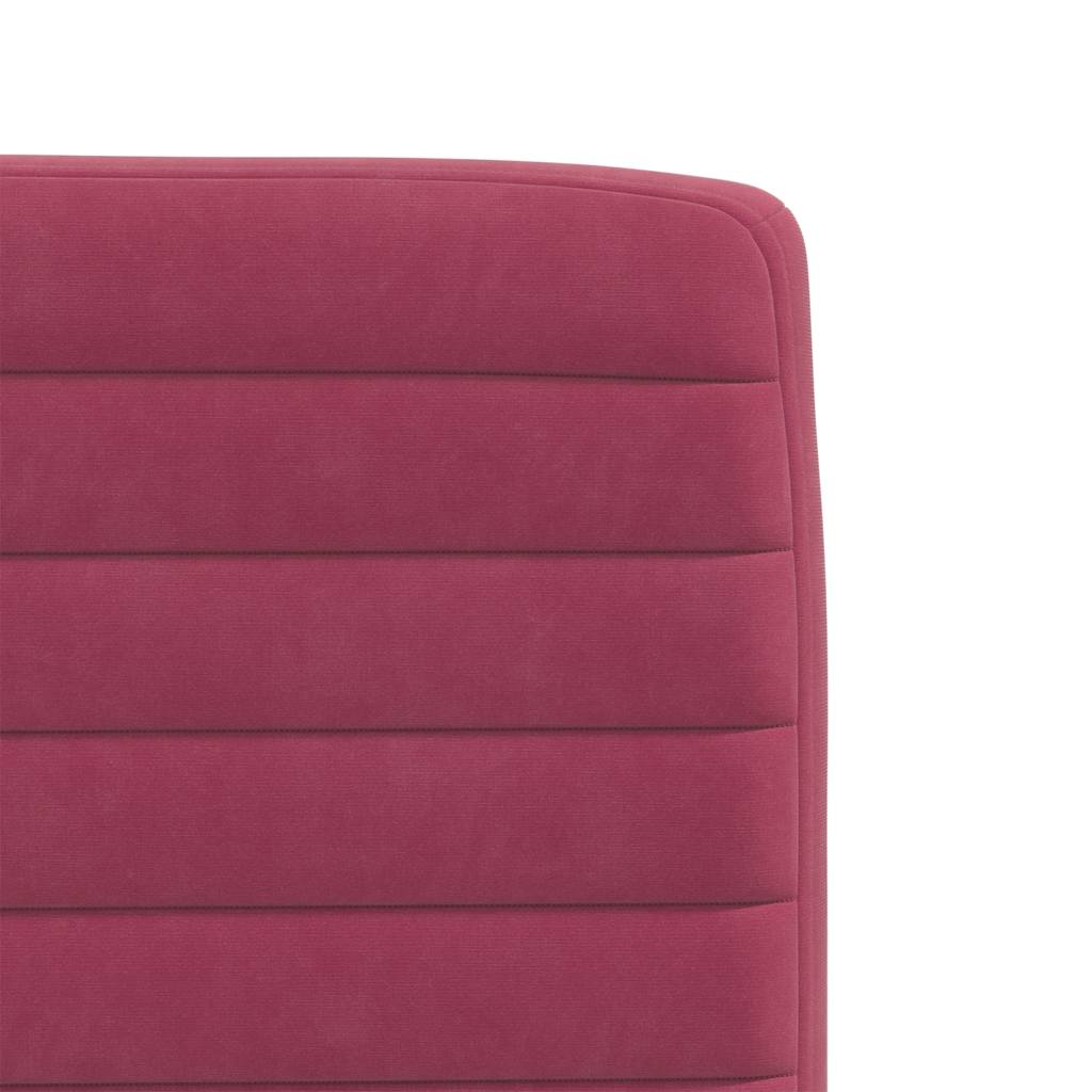 Chaises à manger lot de 4 Rouge bordeaux Velours