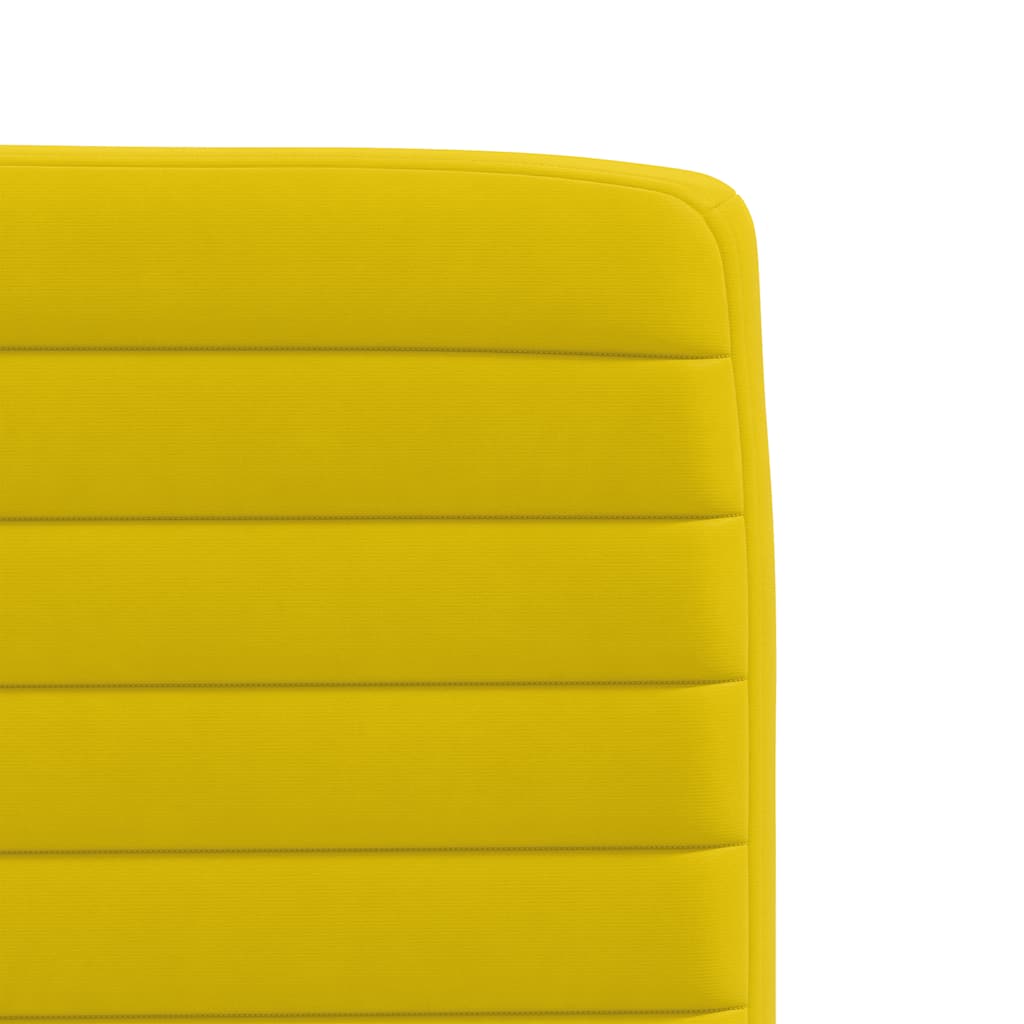 Chaises à manger lot de 4 jaune velours