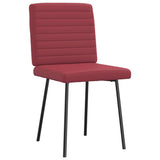 Dining chairs set of 4 burgundy red faux leather