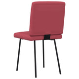 Dining chairs set of 4 burgundy red faux leather