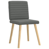 Chaises à manger lot de 4 gris foncé tissu