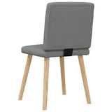 Chaises à manger lot de 4 gris foncé tissu