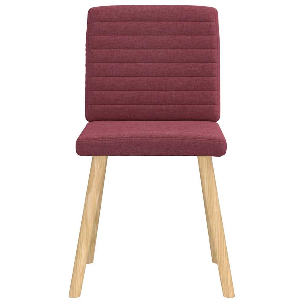 Dining chairs set of 4 burgundy red fabric