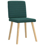 Dining chairs set of 4 dark green fabric