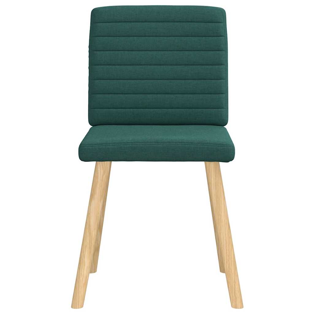 Dining chairs set of 4 dark green fabric