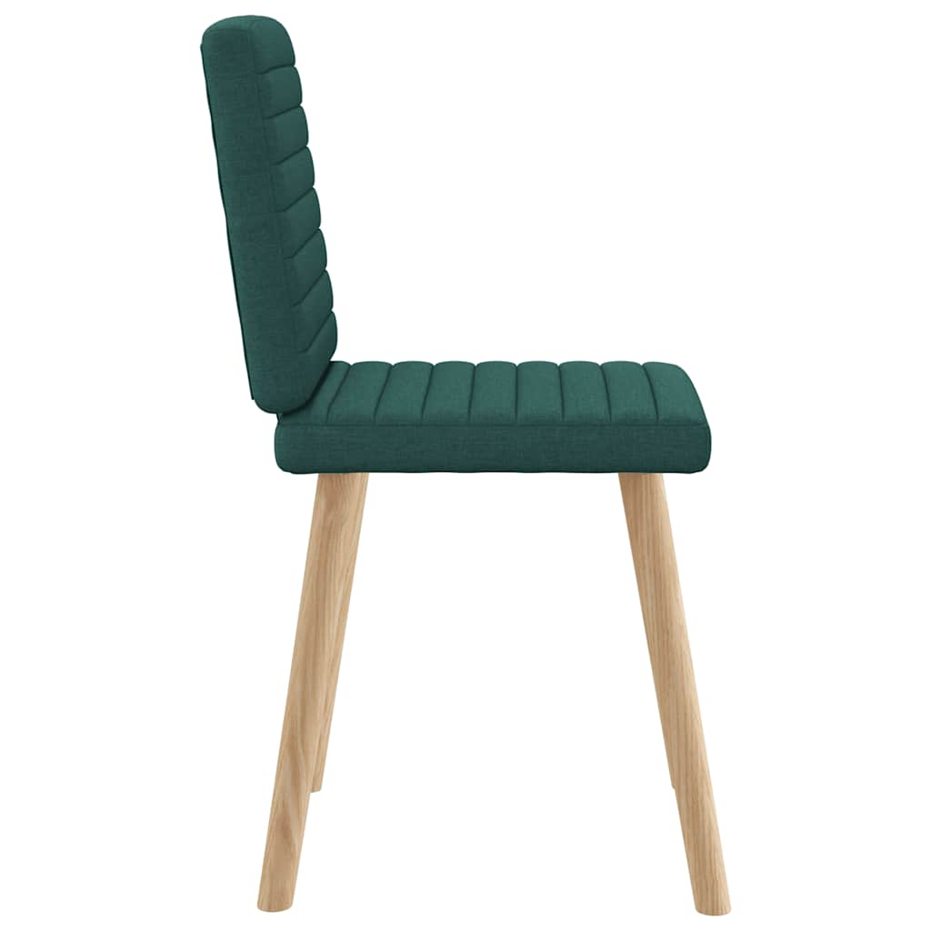 Dining chairs set of 4 dark green fabric