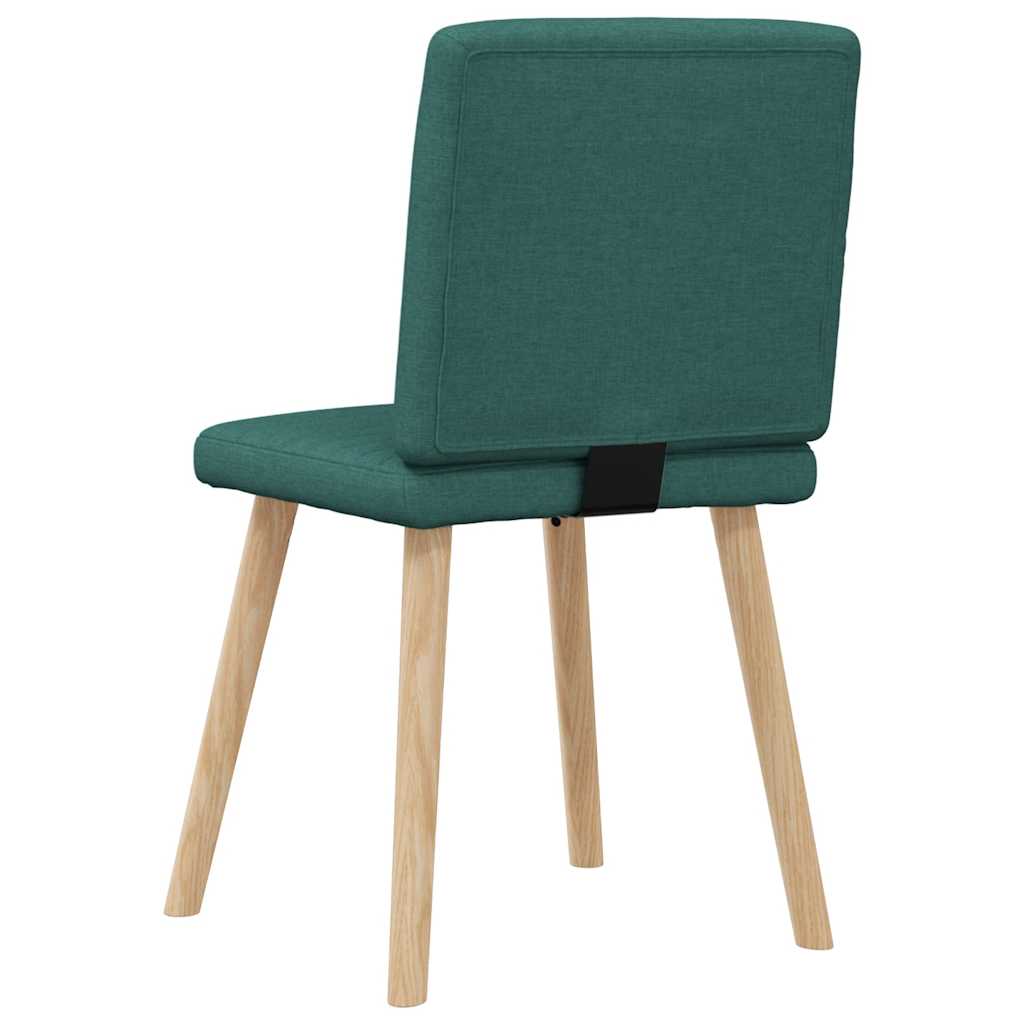 Dining chairs set of 4 dark green fabric