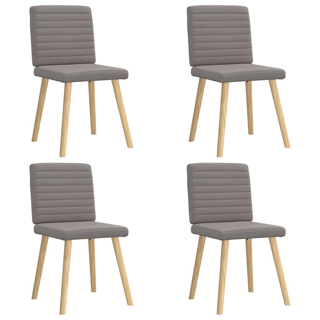 Chaises à manger lot de 4 taupe tissu