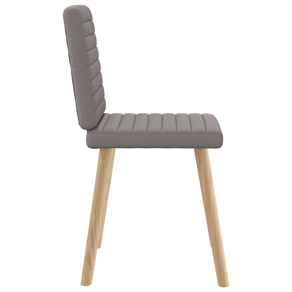 Chaises à manger lot de 4 taupe tissu