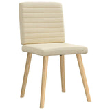 Chaises à manger lot de 4 crème tissu