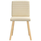 Chaises à manger lot de 4 crème tissu