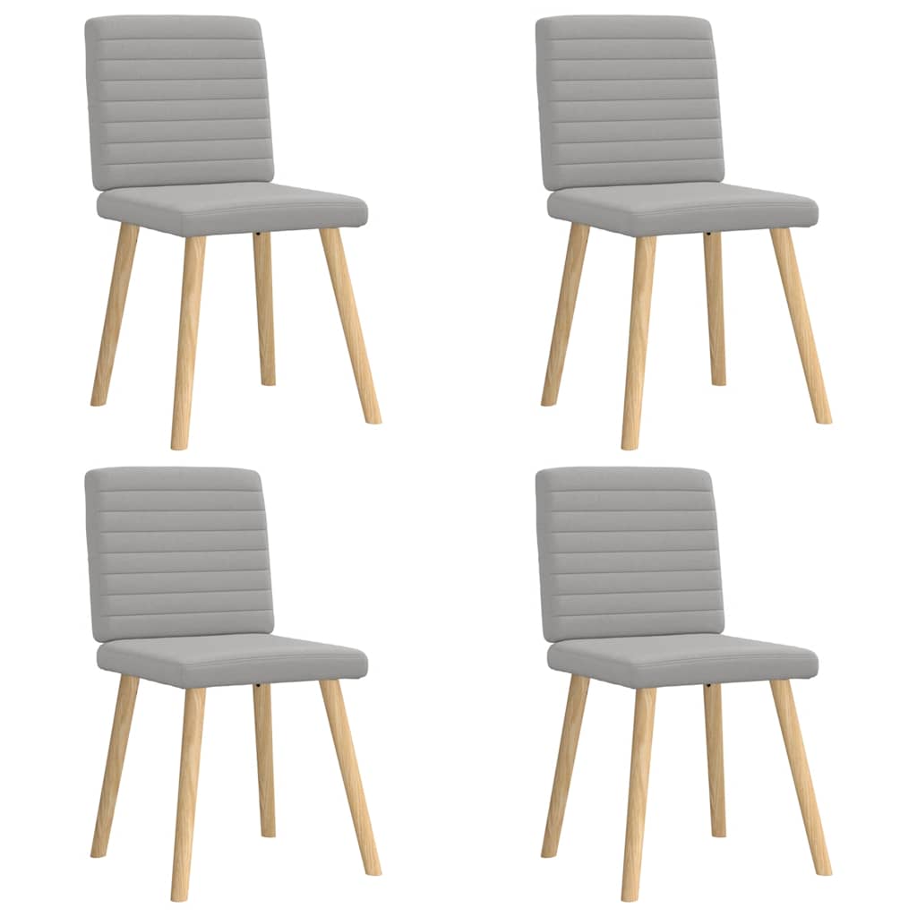 Chaises à manger lot de 4 gris nuage tissu