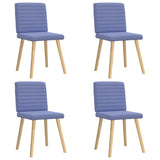 Chaises à manger lot de 4 bleu jean tissu