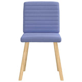 Chaises à manger lot de 4 bleu jean tissu