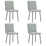 Chaises à manger lot de 4 Gris clair Velours