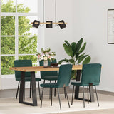 Dining Chairs Set of 4 Dark Green Velvet