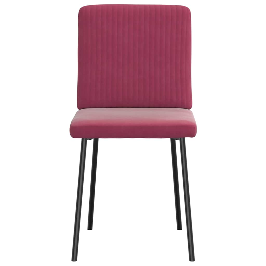 Dining chairs set of 4 Burgundy red Velvet