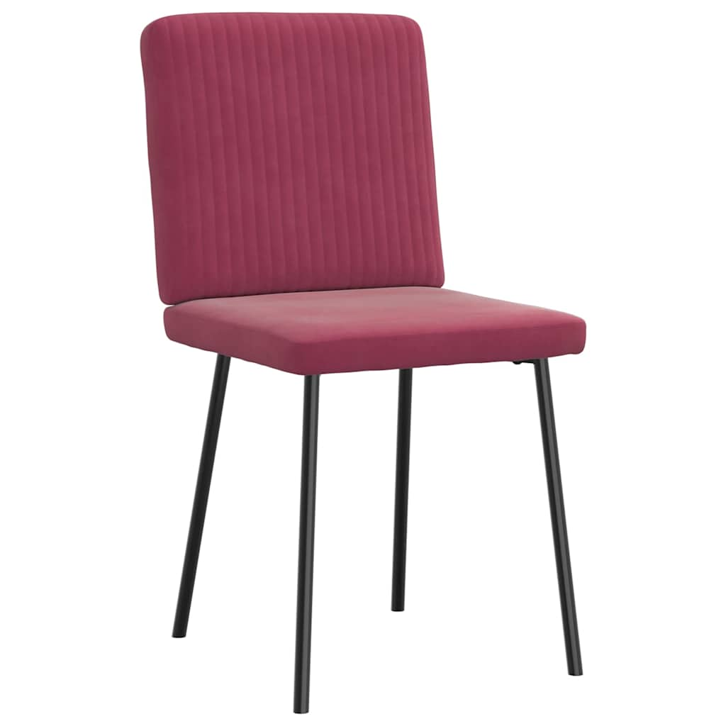 Dining chairs set of 4 Burgundy red Velvet