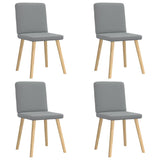 Chaises à manger lot de 4 gris clair tissu