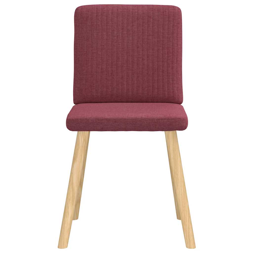 Dining chairs set of 4 burgundy red fabric