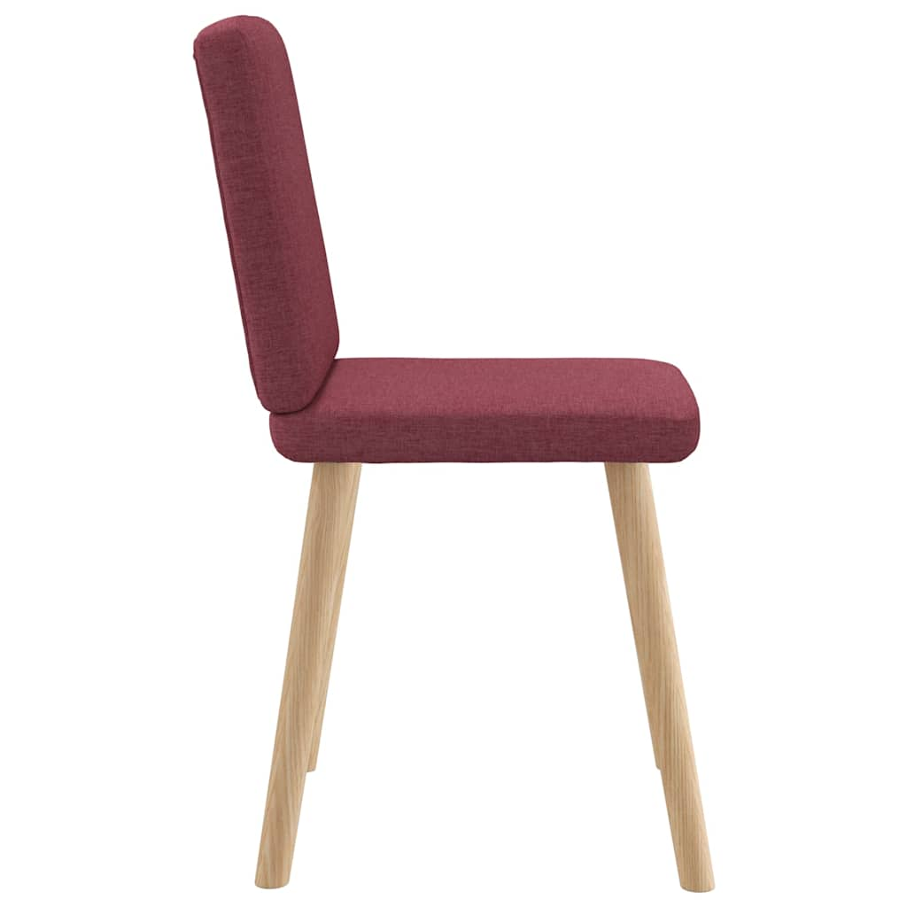 Dining chairs set of 4 burgundy red fabric