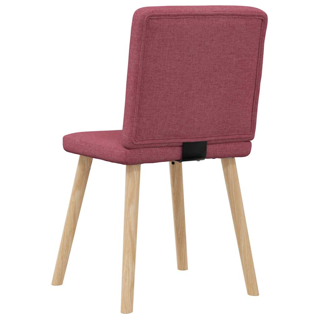 Dining chairs set of 4 burgundy red fabric