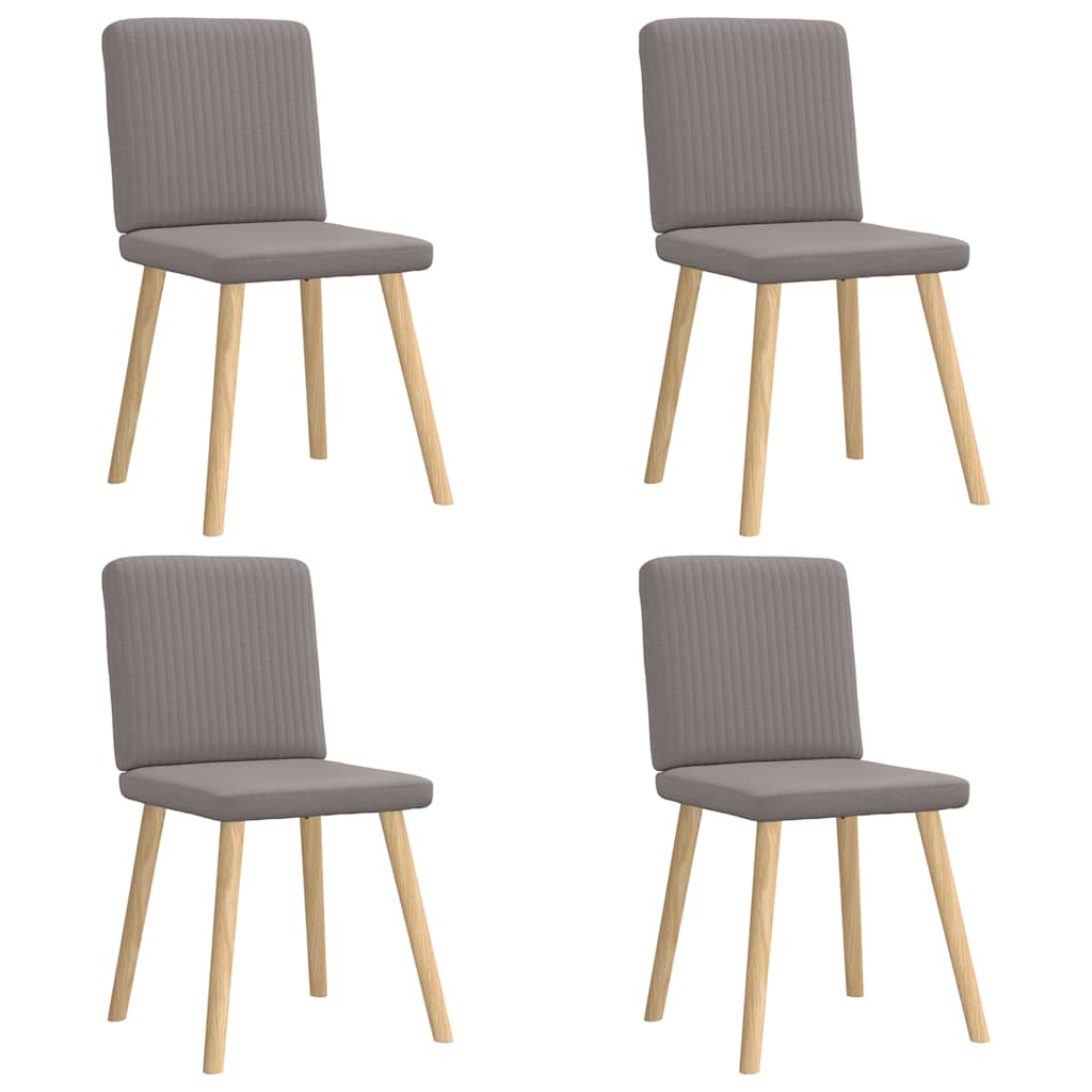 Dining chairs set of 4 taupe fabric