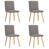 Dining chairs set of 4 taupe fabric