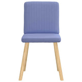 Chaises à manger lot de 4 bleu jean tissu