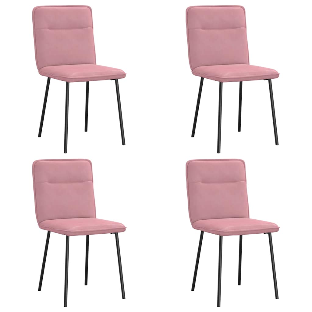 Chaises à manger lot de 4 Rose Velours