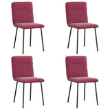 Chaises à manger lot de 4 Rouge bordeaux Velours