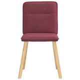 Chaises à manger lot de 4 rouge bordeaux tissu