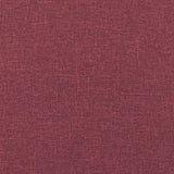 Chaises à manger lot de 4 rouge bordeaux tissu