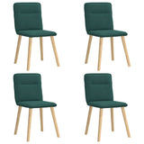 Chaises à manger lot de 4 vert foncé tissu