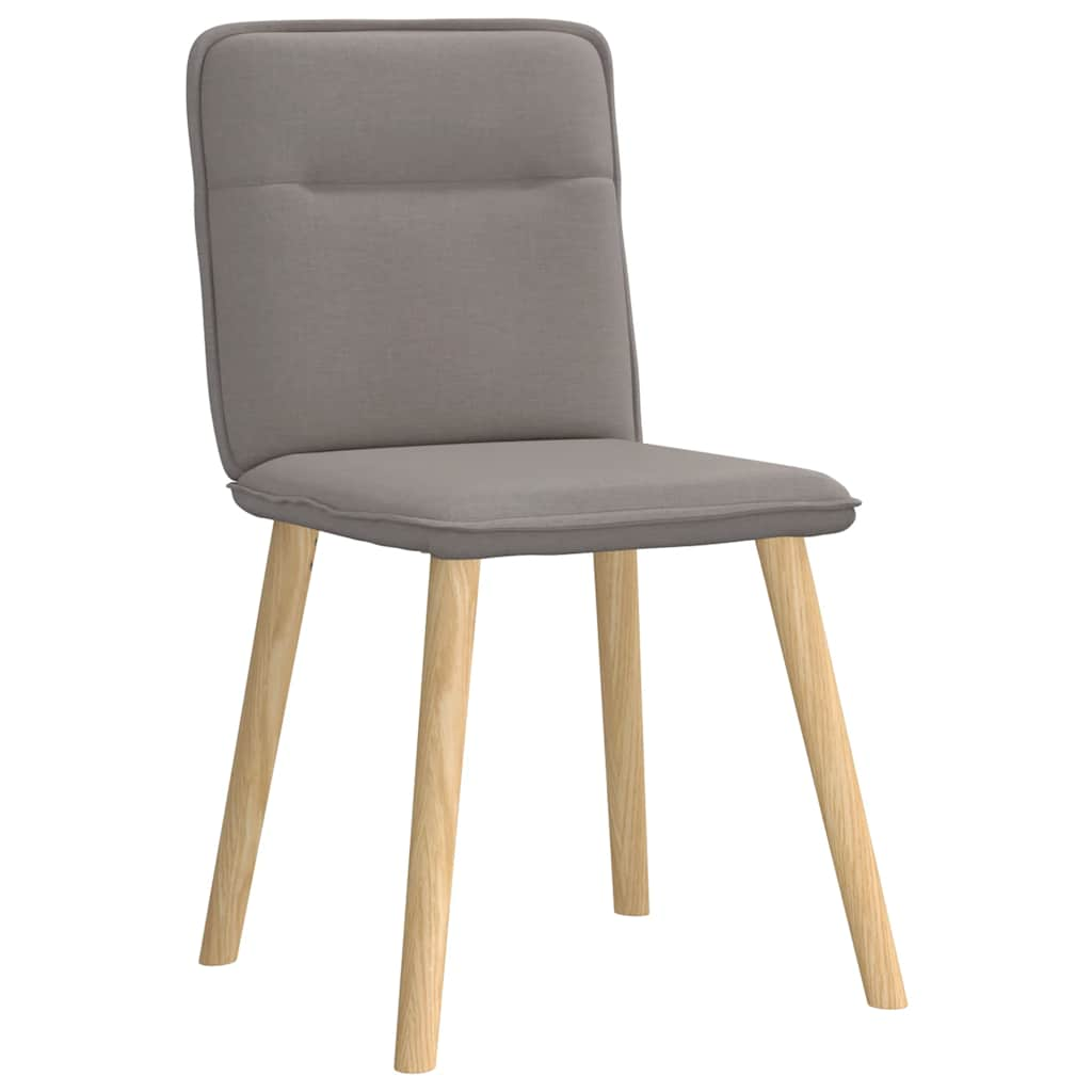 Chaises à manger lot de 4 taupe tissu