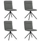 Chaises à manger lot de 4 gris foncé tissu