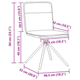 Chaises à manger lot de 4 vert foncé tissu