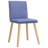 Chaises à manger lot de 4 bleu jean tissu