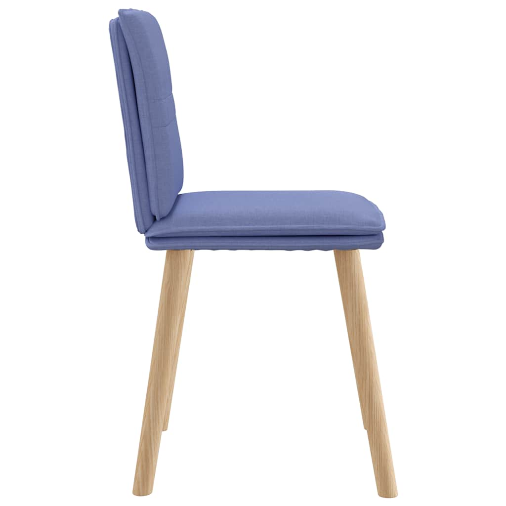 Chaises à manger lot de 4 bleu jean tissu